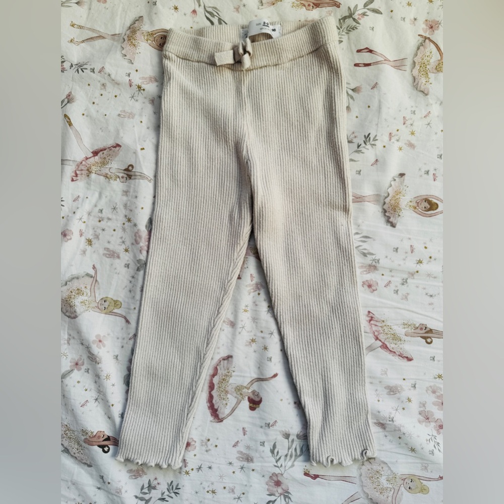 Zara Embroidered Knit Set Cream Girls 2-3 Years Cottagecore Minimalist - Picture 4 of 8